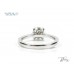  Годежен Пръстен 18К Бяло Злато със  Сертификат IGI  Bloom Jewellery
